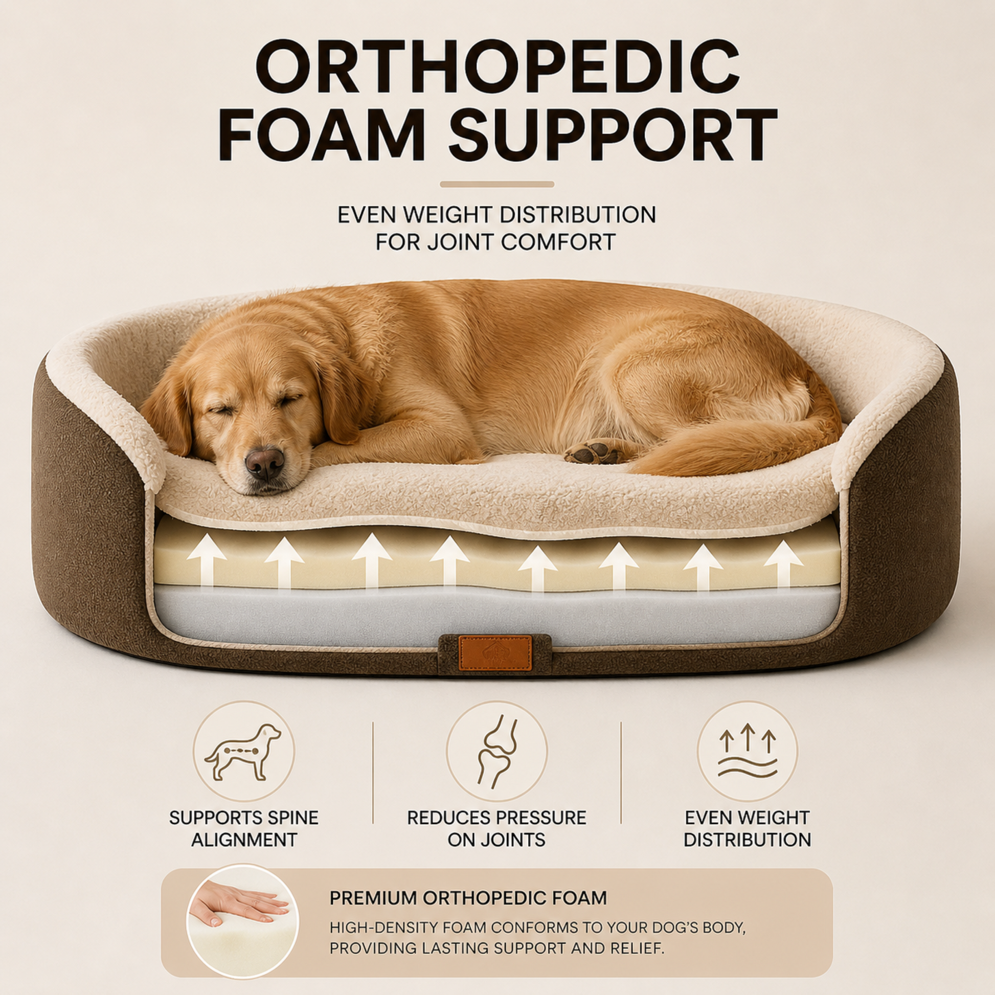 SusanSmith | Pawvello Orthopedic Couch-Style Pet Bed