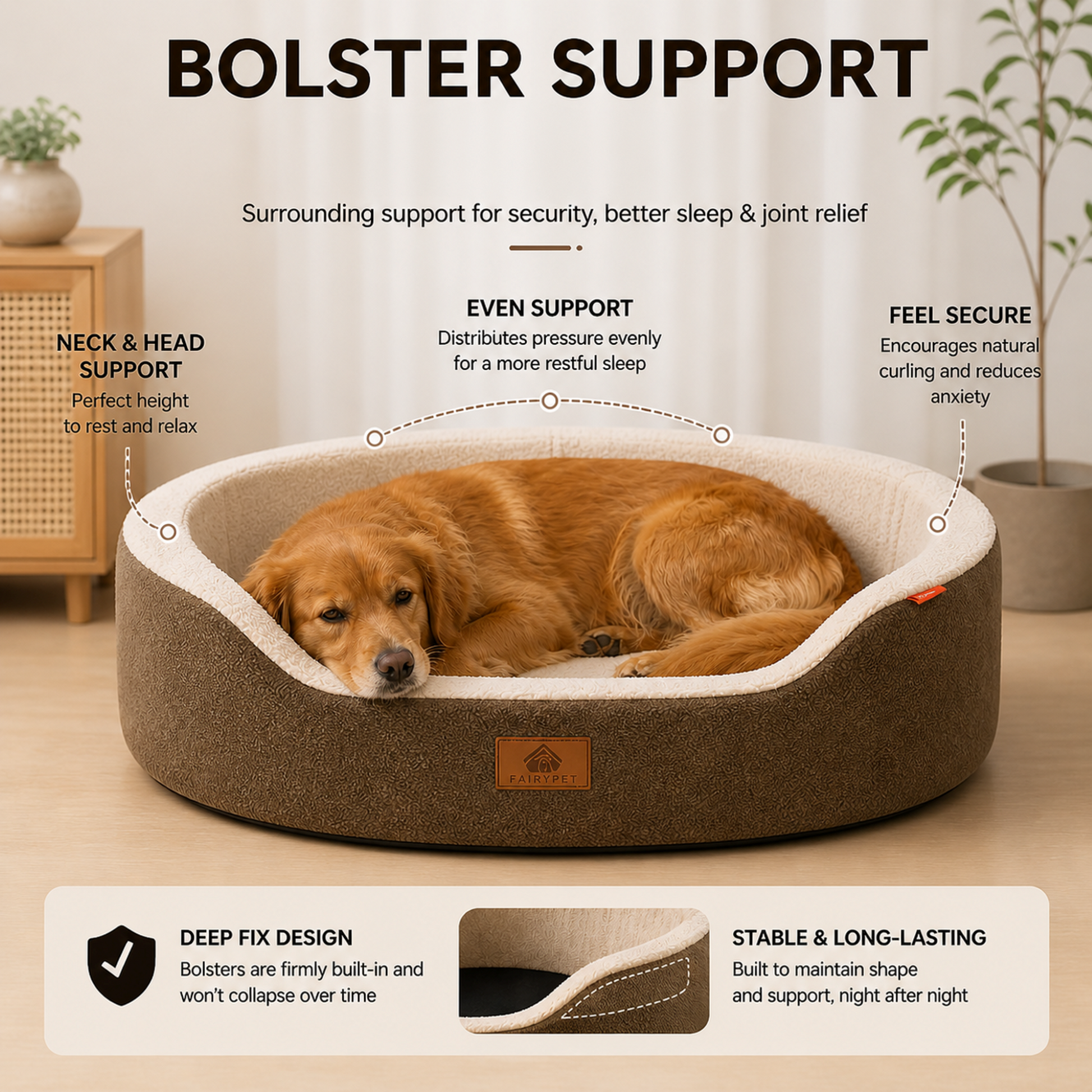 SusanSmith | Pawvello Orthopedic Couch-Style Pet Bed