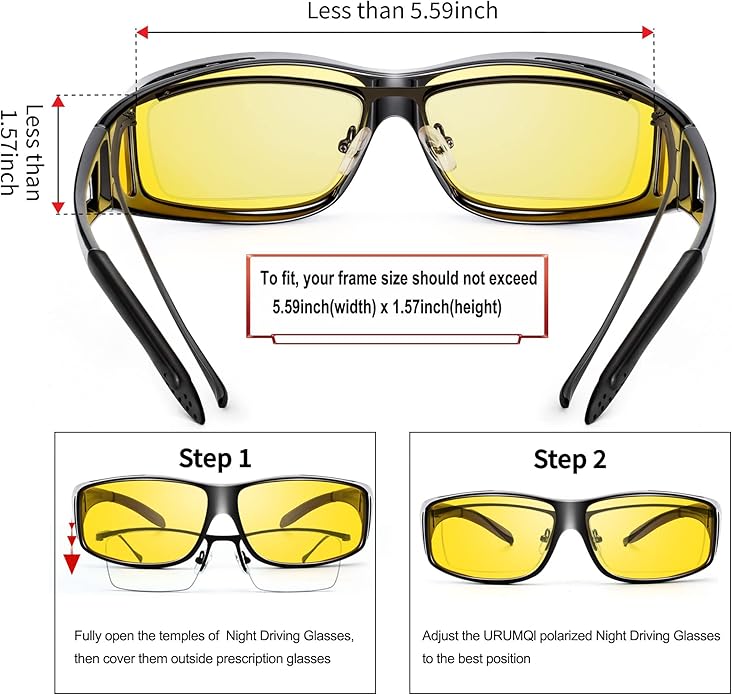 SusanSmith | Polarised Night Vision Driving Glasses | Anti-Glare, Lightweight & Ideal for Low-Light Conditions