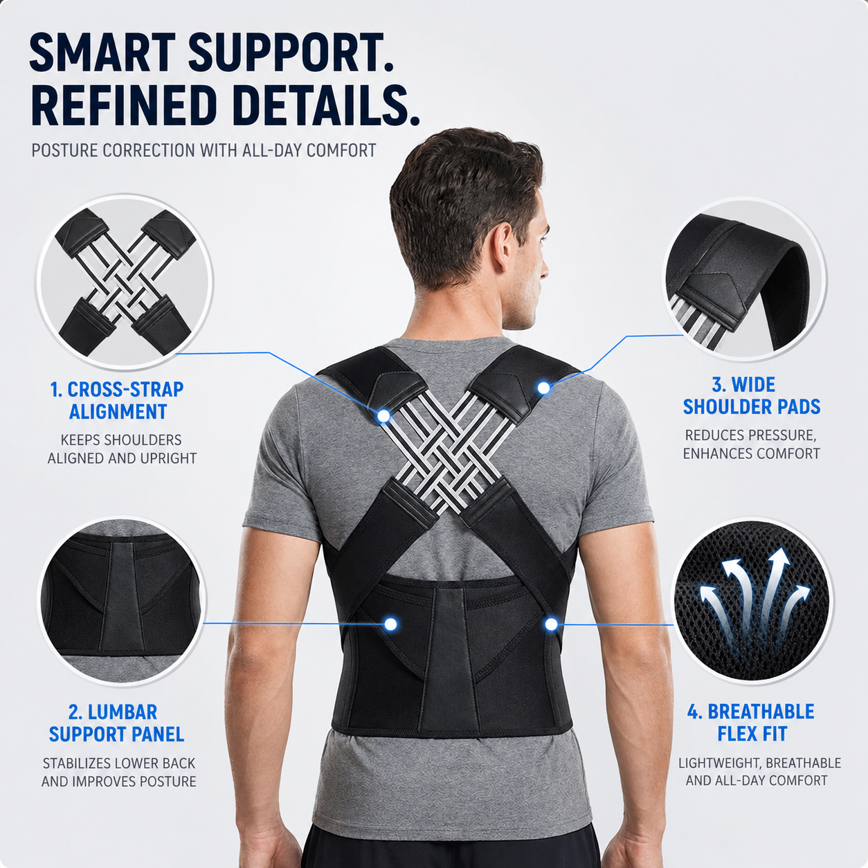 SusanSmith | PostuForm Adjustable Full Back Brace
