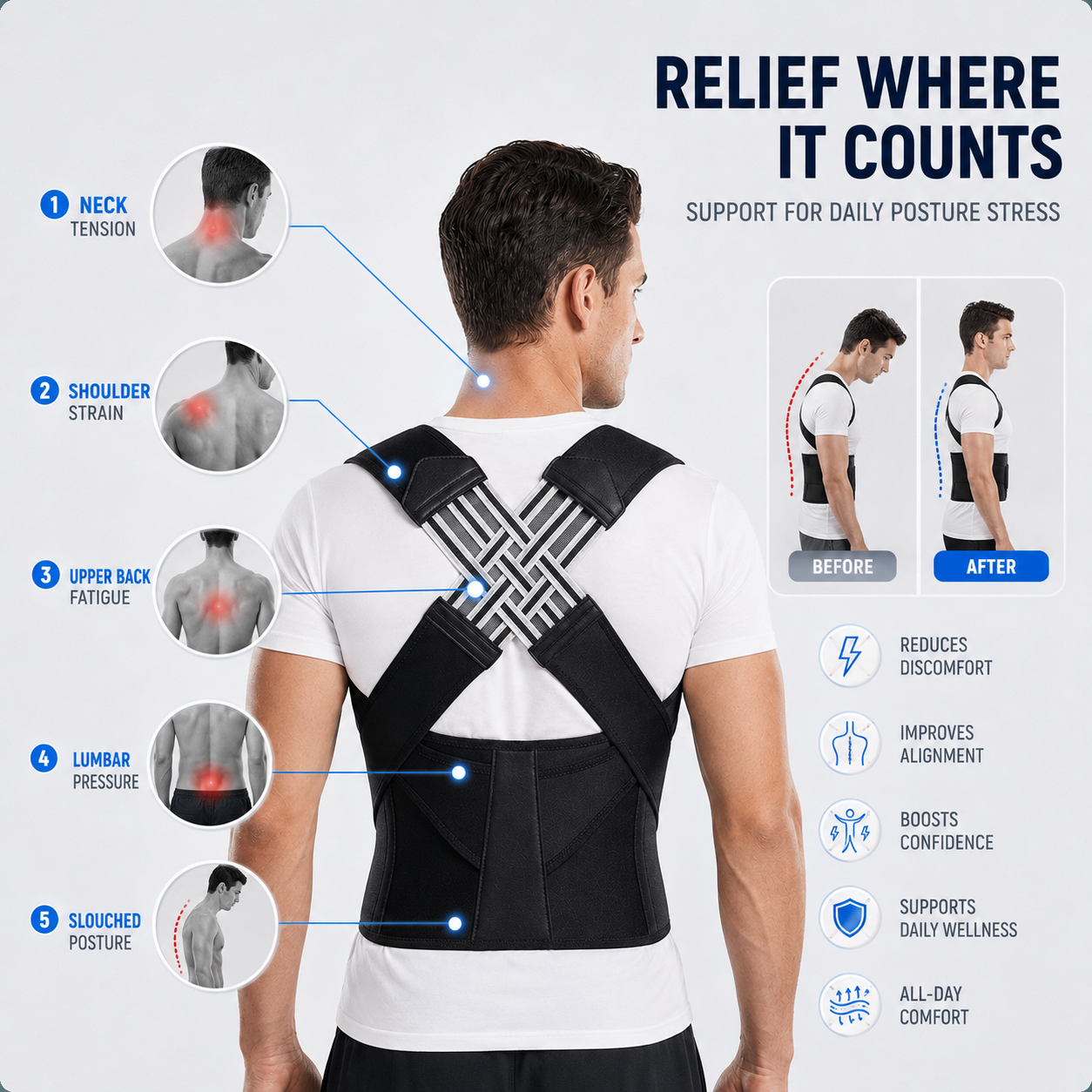 SusanSmith | PostuForm Adjustable Full Back Brace