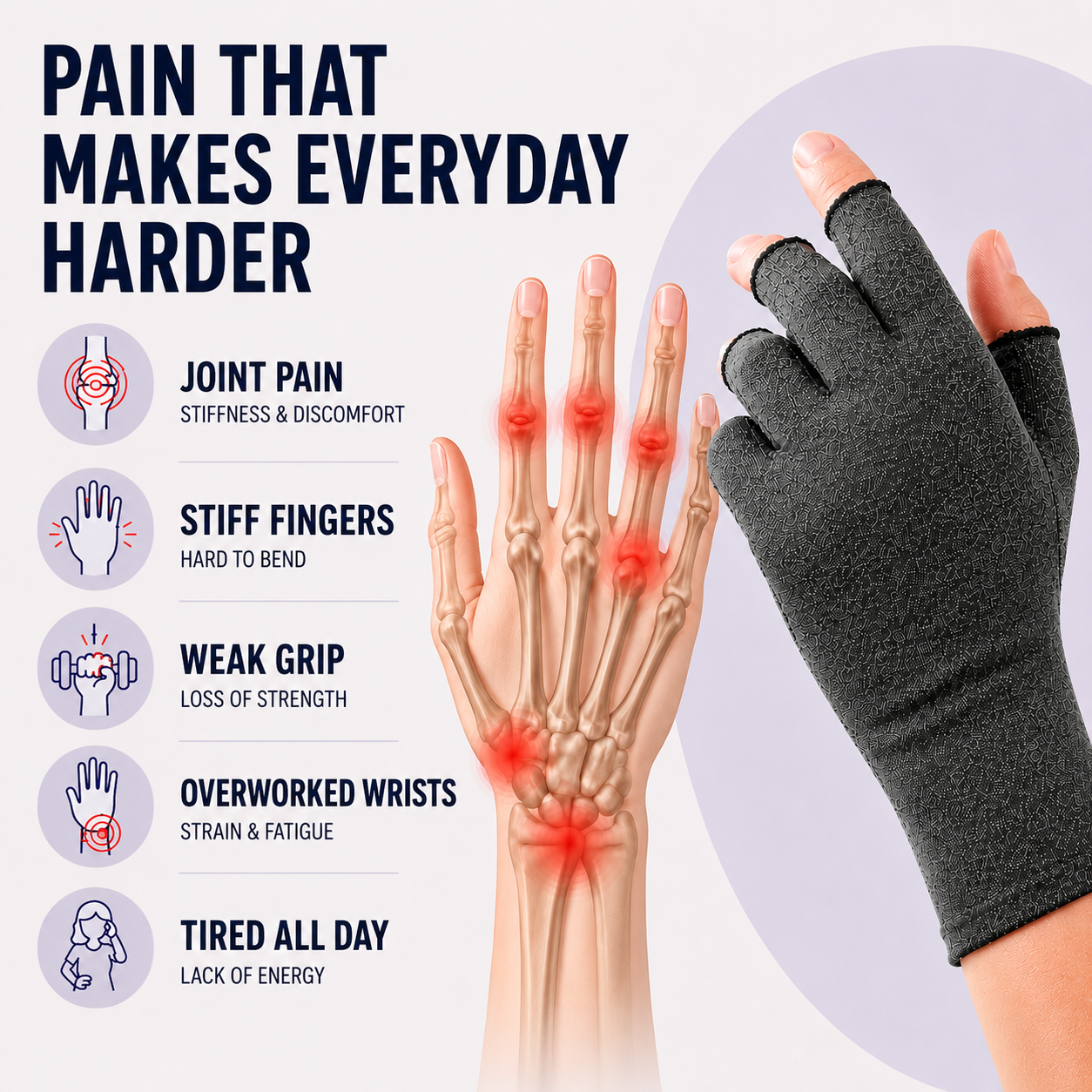 SusanSmith | RelievoGlove Half Finger Compression Glove