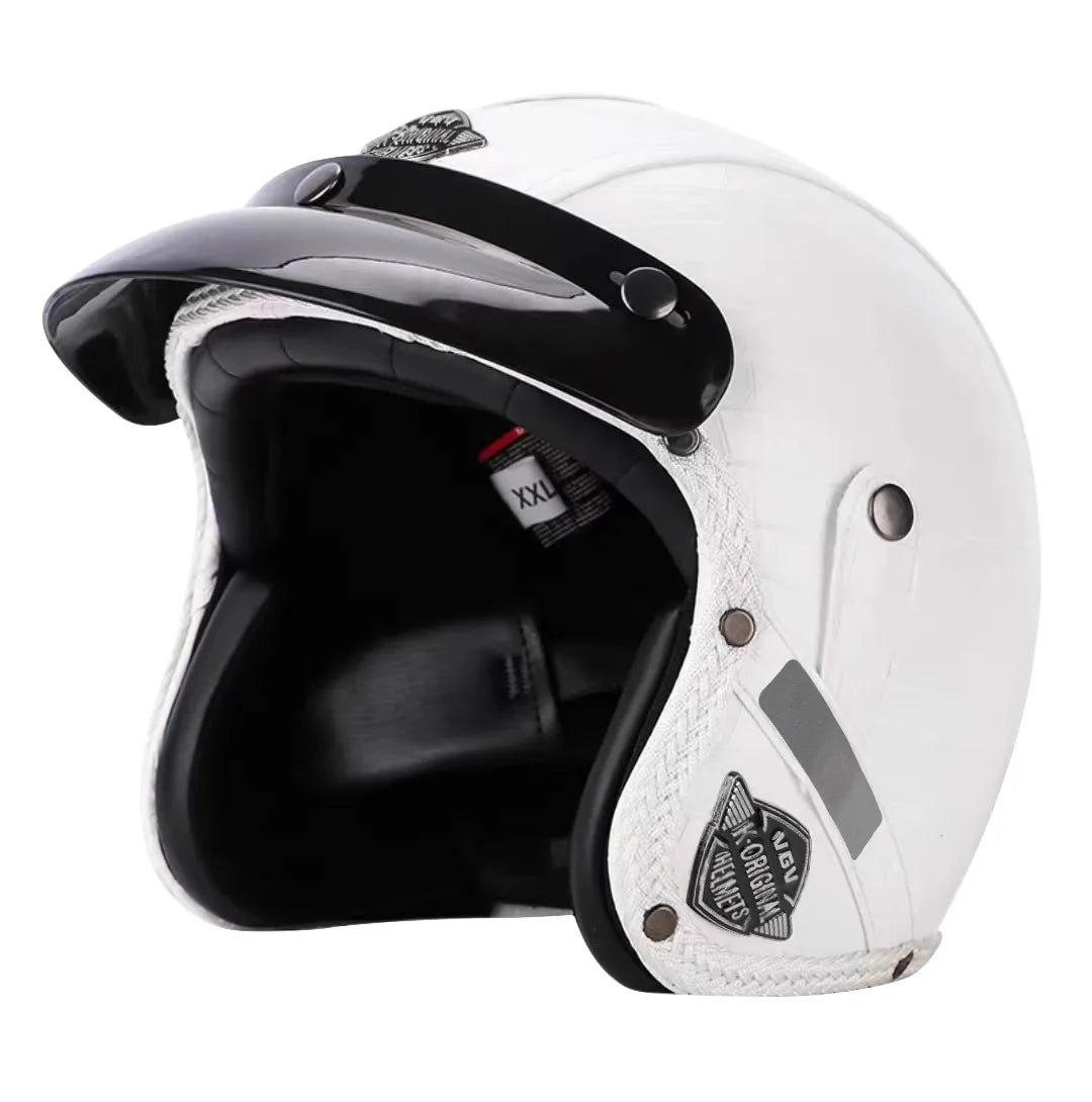SusanSmith | Retro Motorcycle Helmet – Kael – (Open Face 3/4)