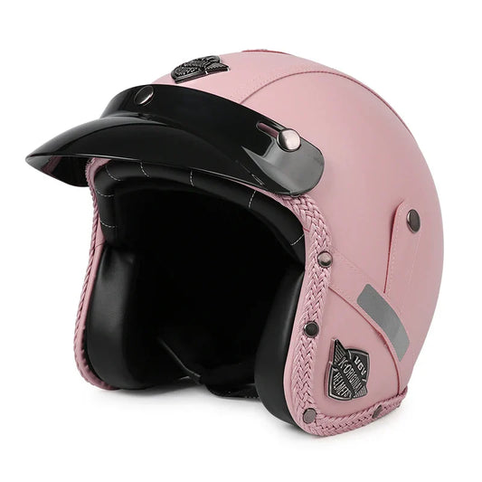 SusanSmith | Retro Motorcycle Helmet – Kael – (Open Face 3/4)