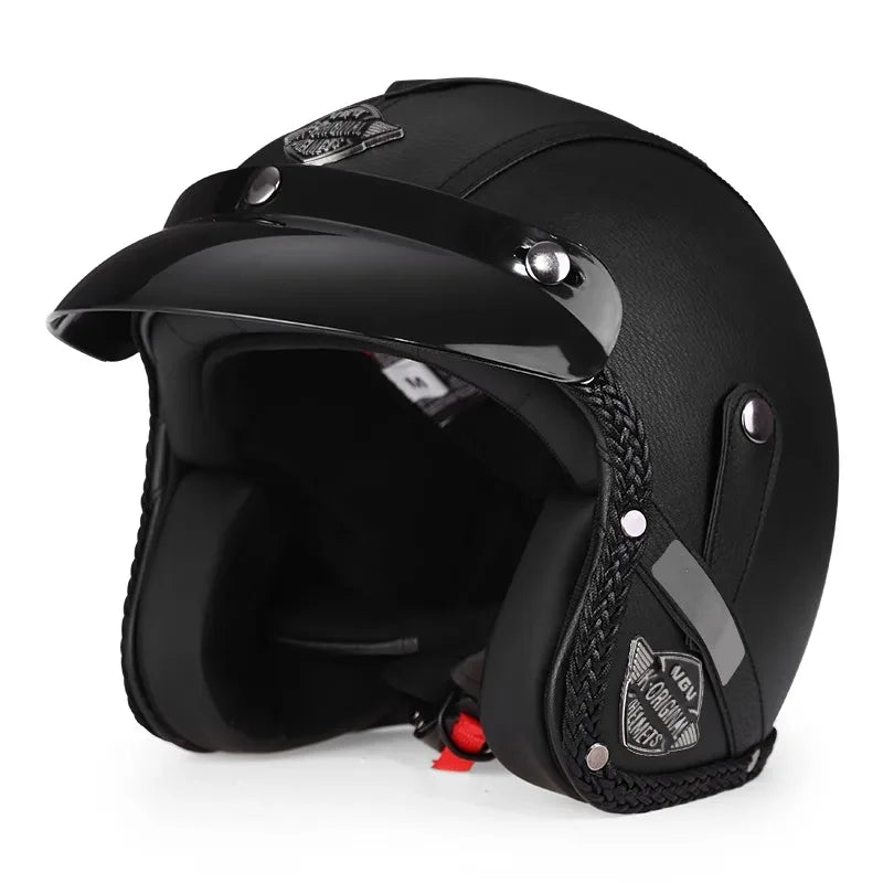 SusanSmith | Retro Motorcycle Helmet – Kael – (Open Face 3/4)