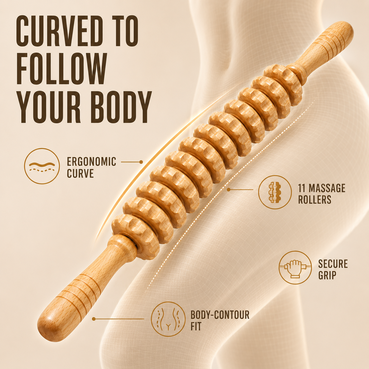 SusanSmith | Silvoroam Curved Wooden Body Roller