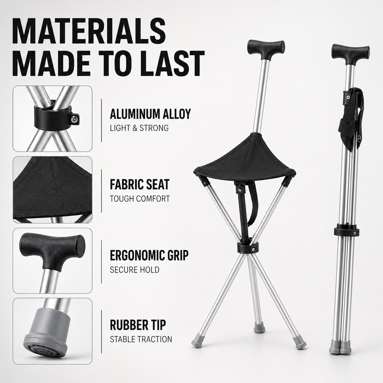 SusanSmith | Sitaraid Foldable Aluminum Cane Chair