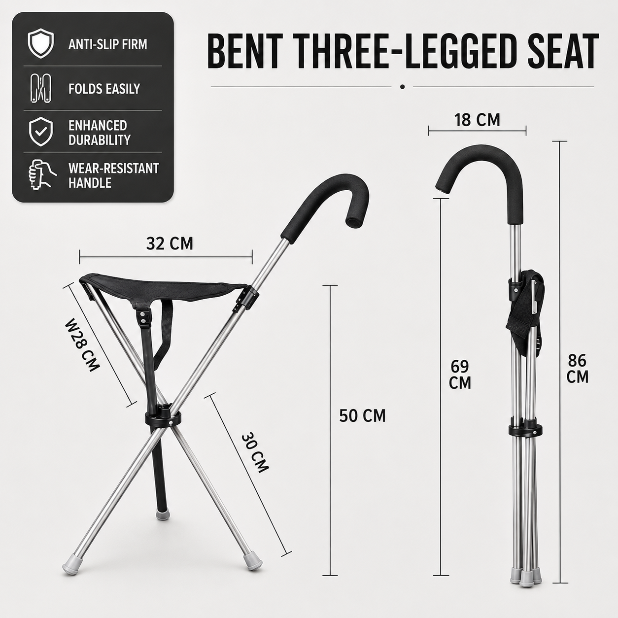 SusanSmith | Sitaraid Foldable Aluminum Cane Chair