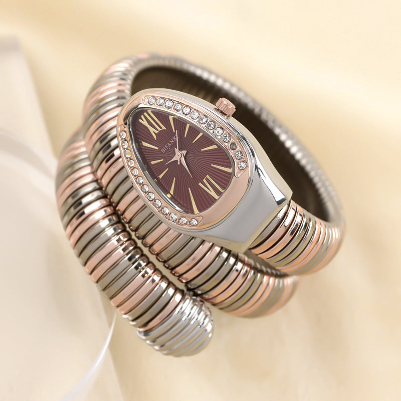 SusanSmith | Snake Watch with Quartz Movement and Personal Bracelet