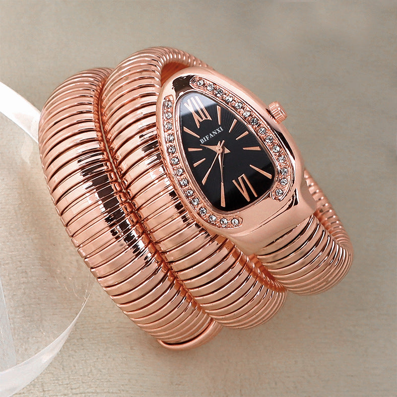 SusanSmith | Snake Watch with Quartz Movement and Personal Bracelet