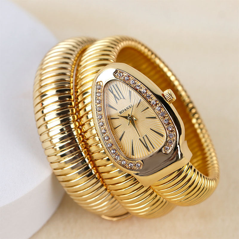 SusanSmith | Snake Watch with Quartz Movement and Personal Bracelet