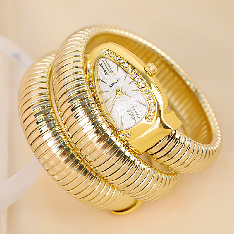 SusanSmith | Snake Watch with Quartz Movement and Personal Bracelet
