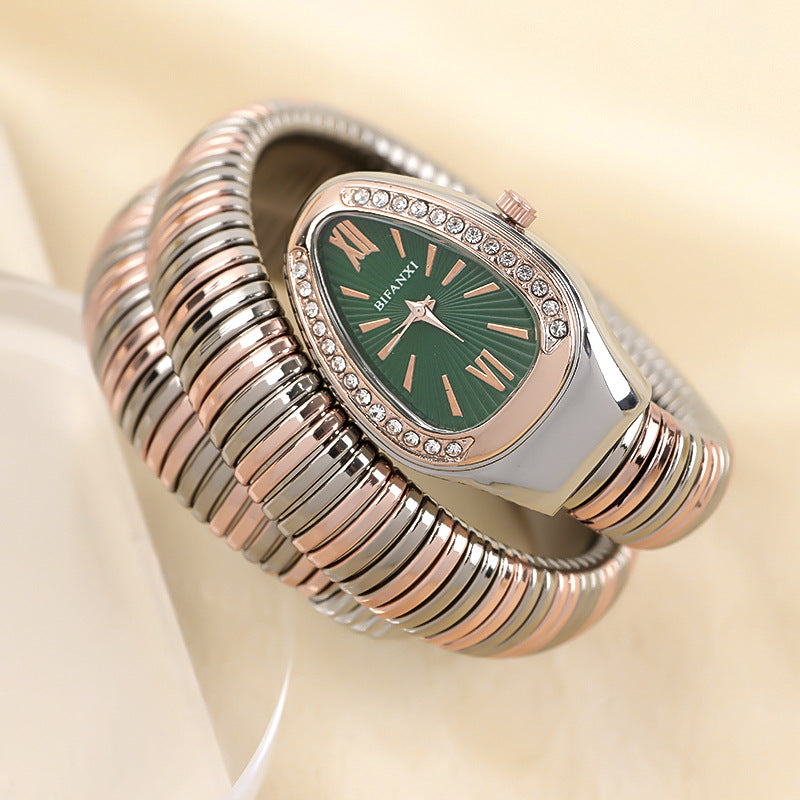 SusanSmith | Snake Watch with Quartz Movement and Personal Bracelet