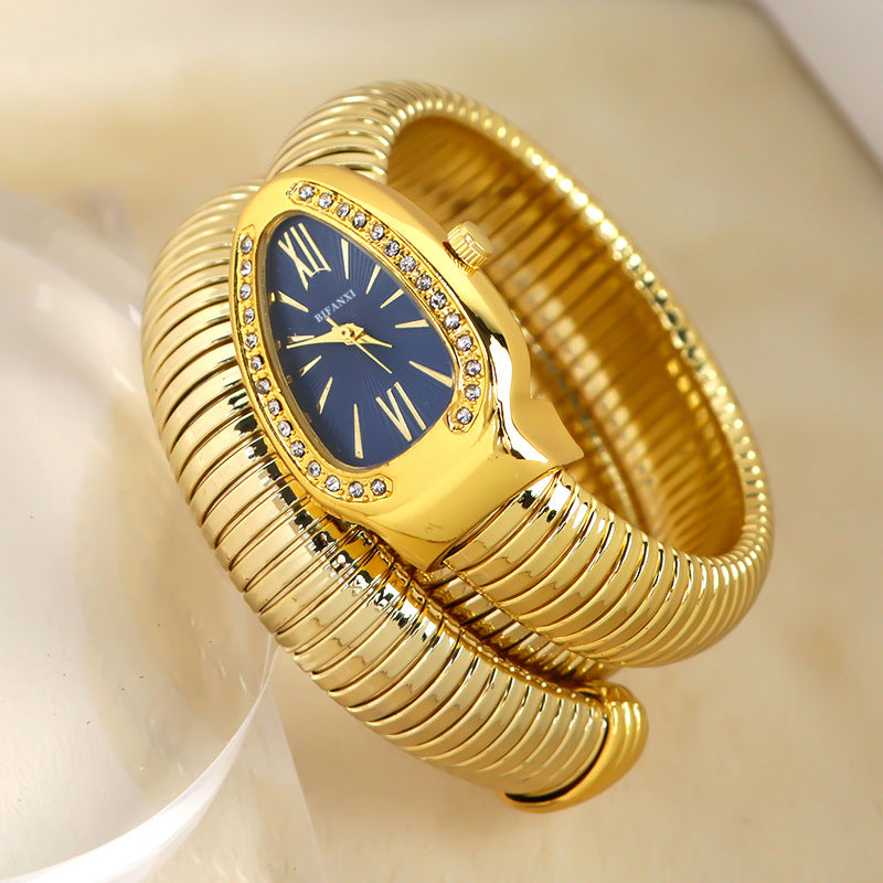 SusanSmith | Snake Watch with Quartz Movement and Personal Bracelet