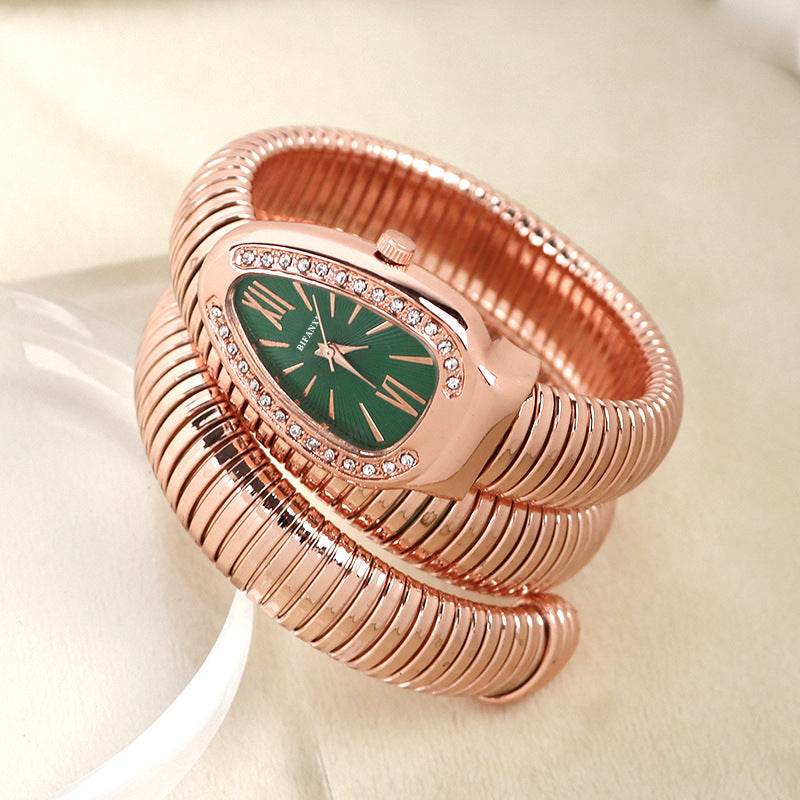 SusanSmith | Snake Watch with Quartz Movement and Personal Bracelet