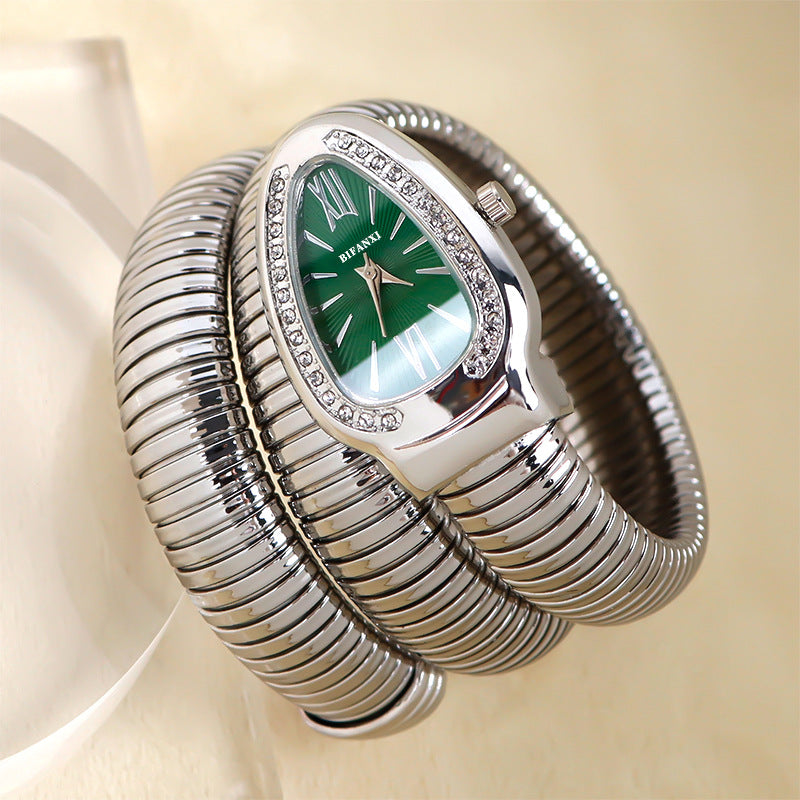 SusanSmith | Snake Watch with Quartz Movement and Personal Bracelet