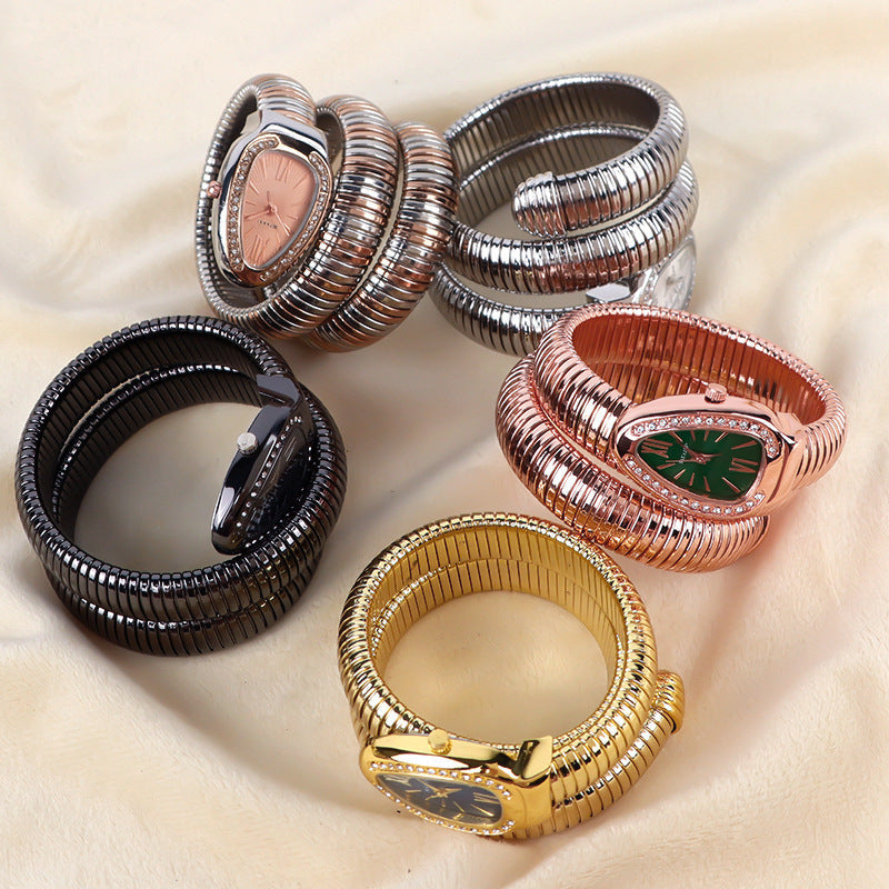 SusanSmith | Snake Watch with Quartz Movement and Personal Bracelet
