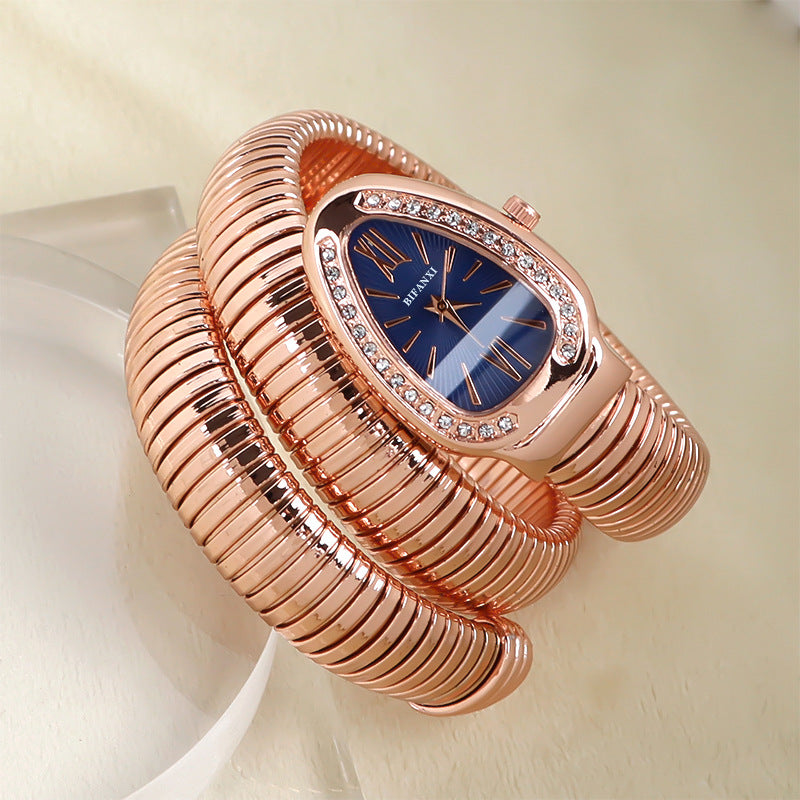 SusanSmith | Snake Watch with Quartz Movement and Personal Bracelet