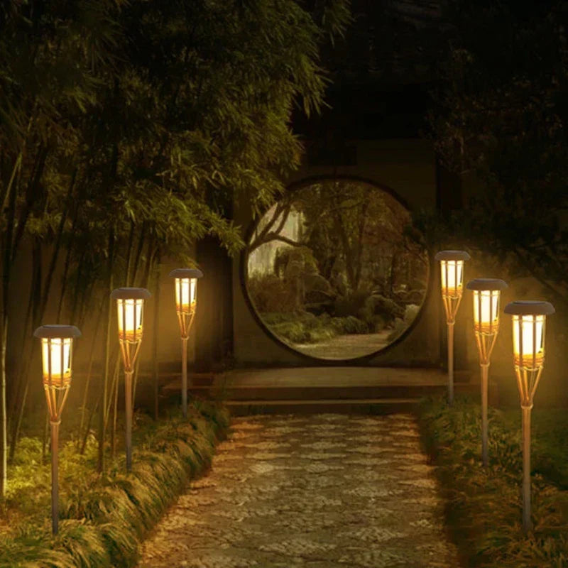 SusanSmith | Solar Garden Torches | Flickering Flame Effect | Set of 5