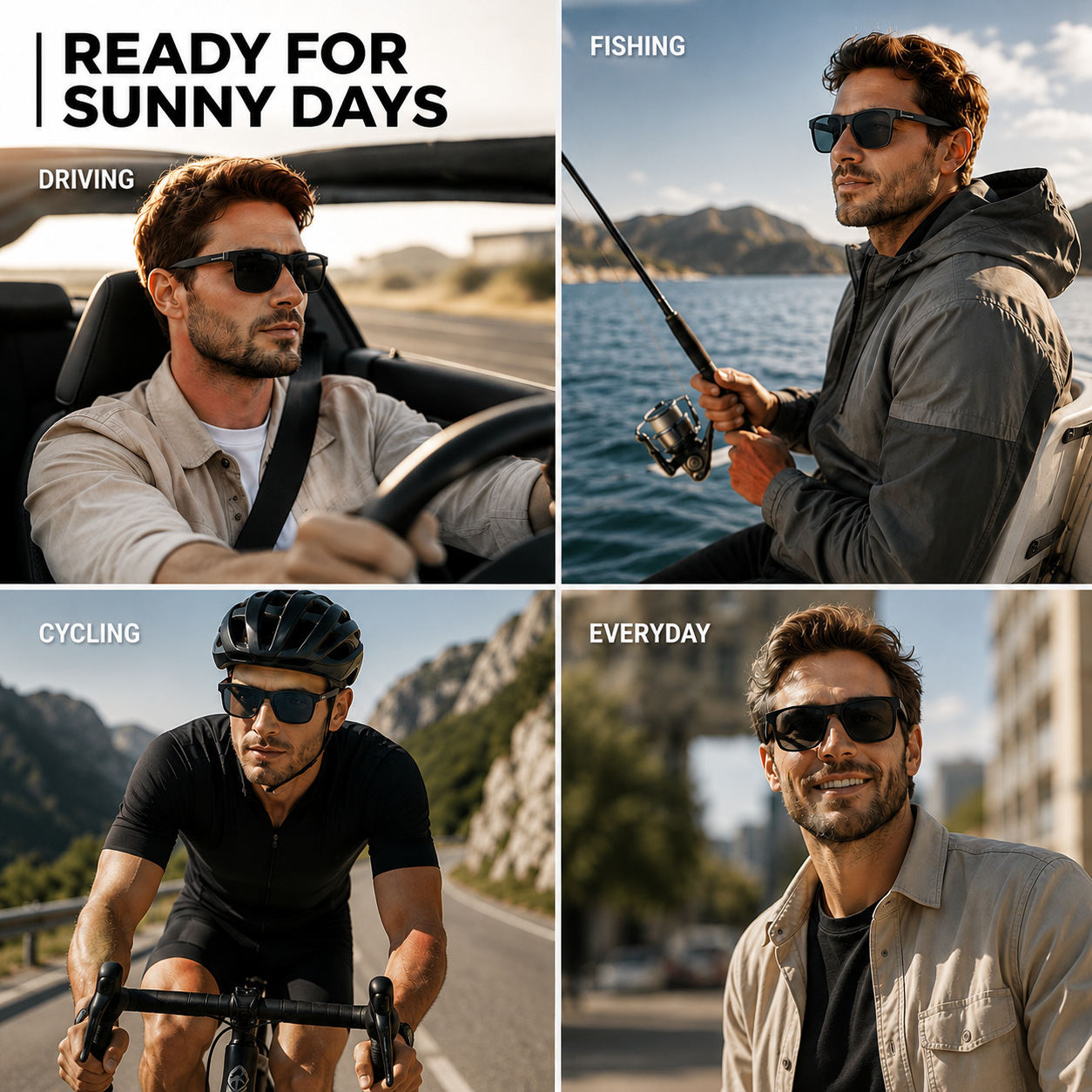 SusanSmith | Squarex Square Frame Polarised Sports Sunglasses