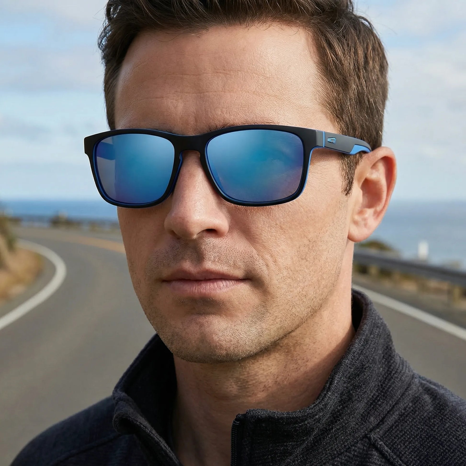 SusanSmith | Squarex Square Frame Polarised Sports Sunglasses