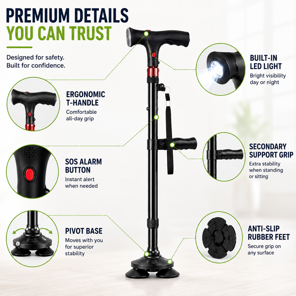 SusanSmith | StabiliTrek Foldable Aluminum Quad Cane