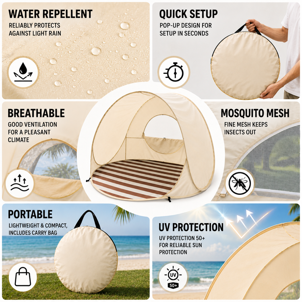 SusanSmith | Sunverra Pop Up Beach Shelter