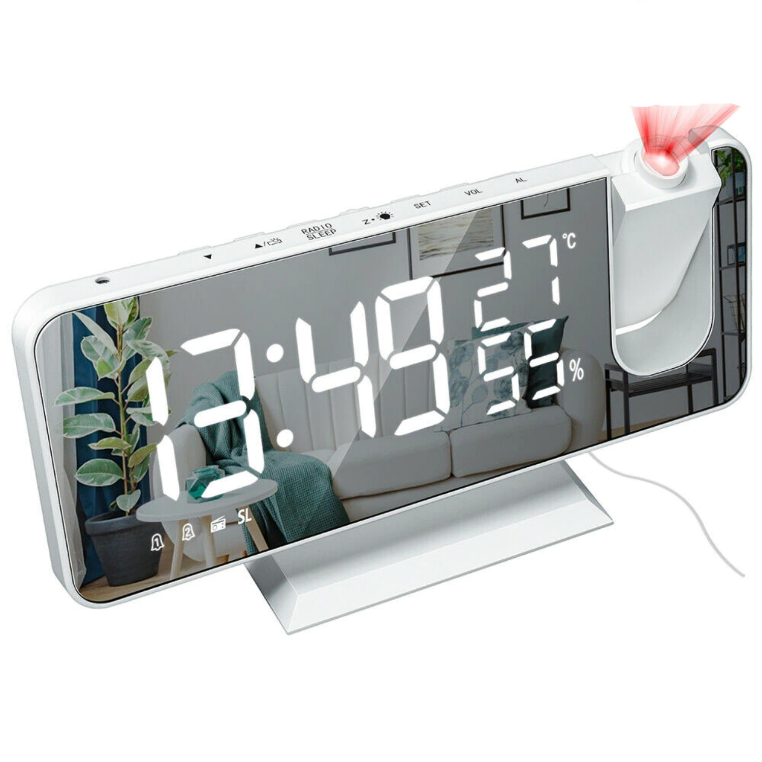 SusanSmith SusanSmith™ Astronatic™ | The Best Alarm Clock with LED Screen - 180° Projector - USB Charger