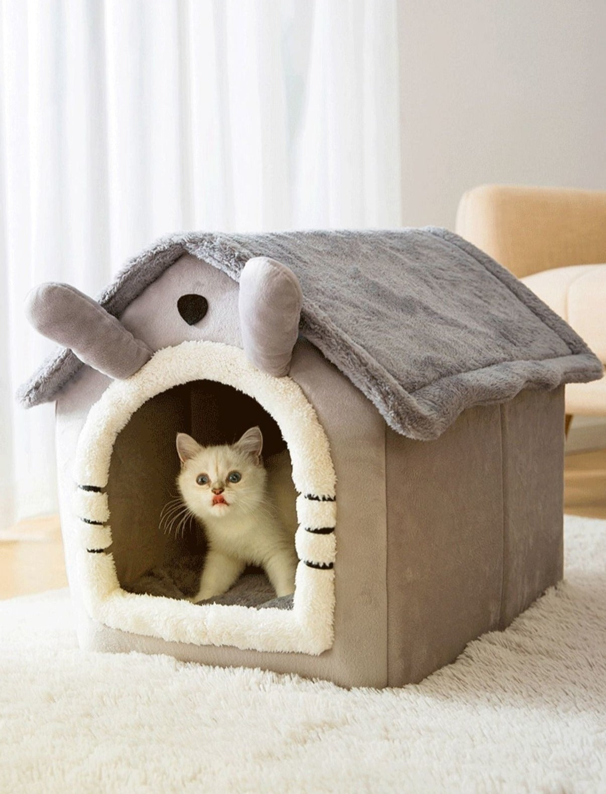 SusanSmith SusanSmith™ Fluffy Pet House | A Cozy & Warm Sleeping Place for Your Pet