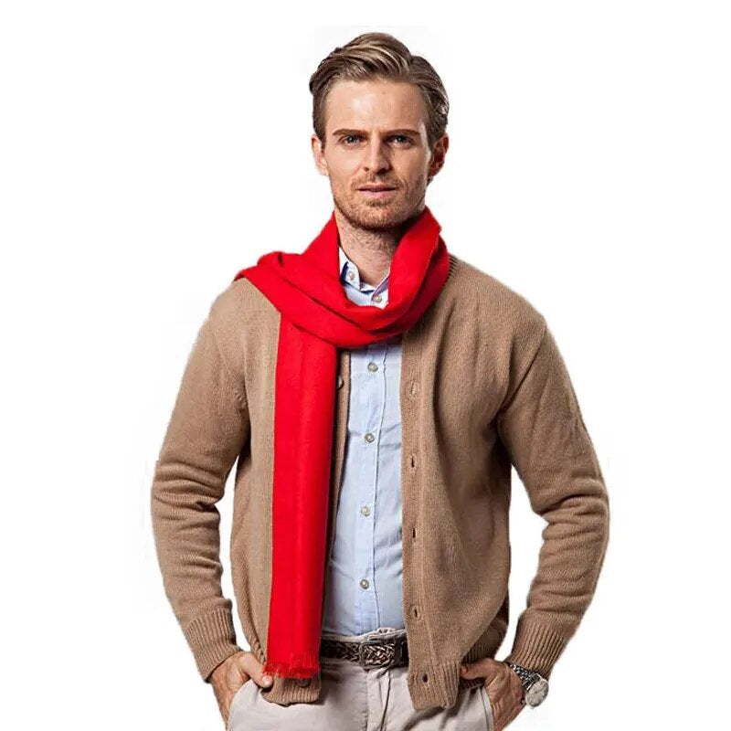 SusanSmith SusanSmith™ Red Cashmere Scarf | Soft and Warm Cashmere Scarf