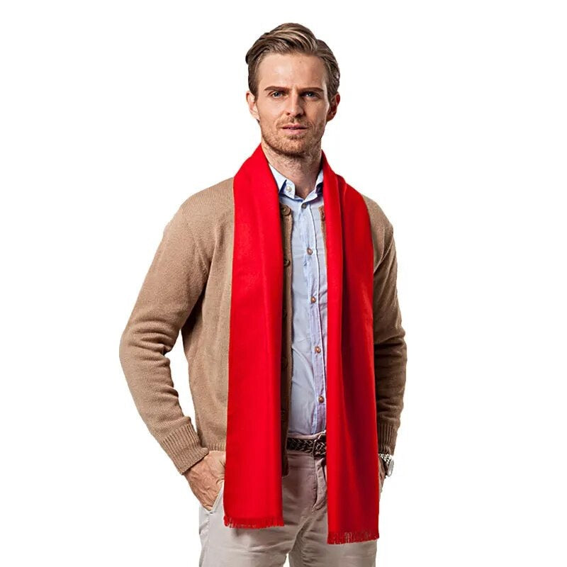 SusanSmith SusanSmith™ Red Cashmere Scarf | Soft and Warm Cashmere Scarf