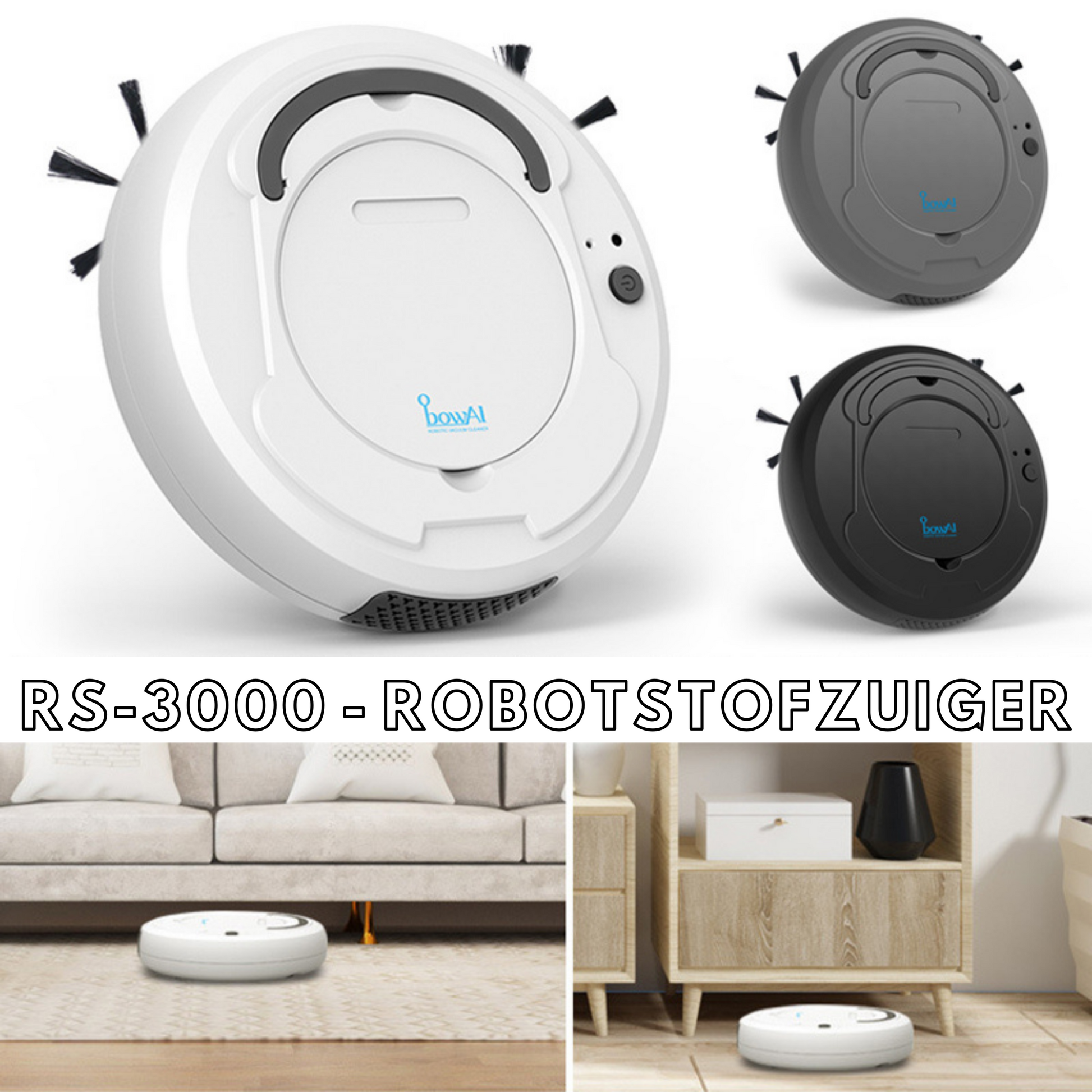 SusanSmith SusanSmith RS-3000 Robot Vacuum™ | 3-in-1 Smart Automatic Vacuum for Every Household
