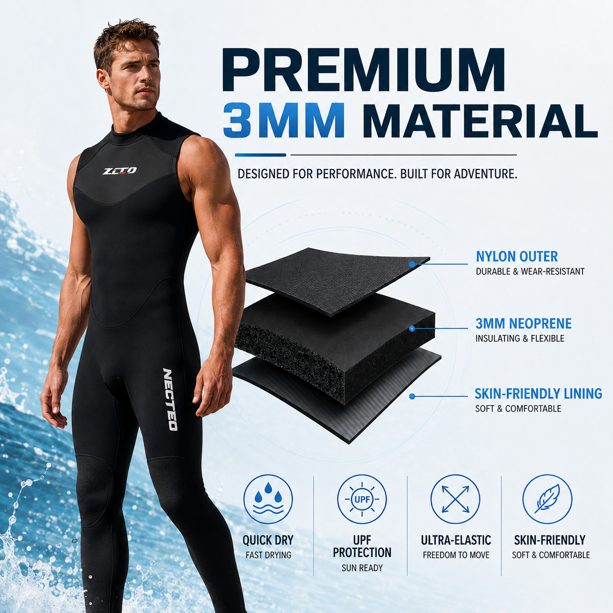 SusanSmith | Tarnox Sleeveless One-Piece Wetsuit