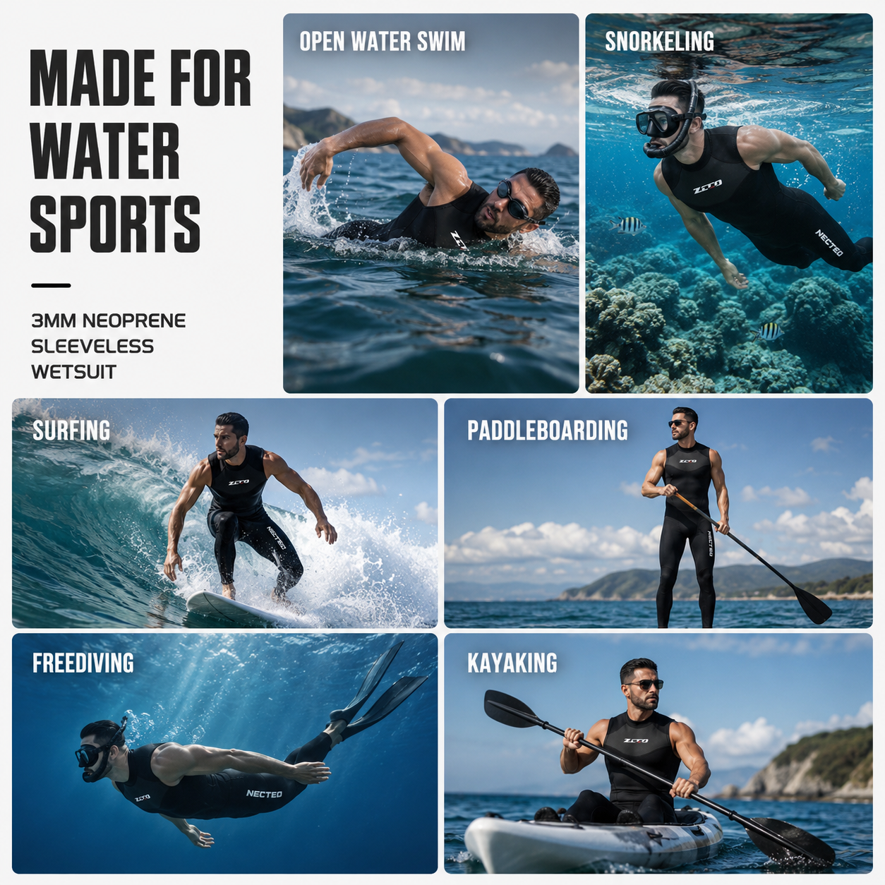 SusanSmith | Tarnox Sleeveless One-Piece Wetsuit