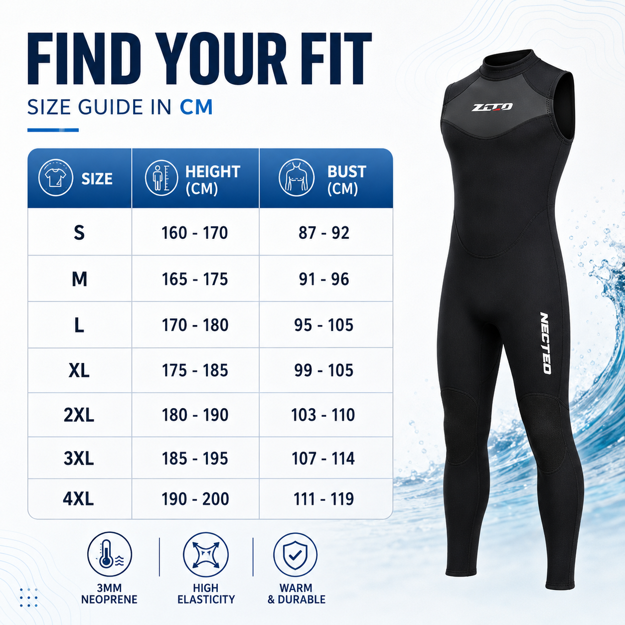 SusanSmith | Tarnox Sleeveless One-Piece Wetsuit