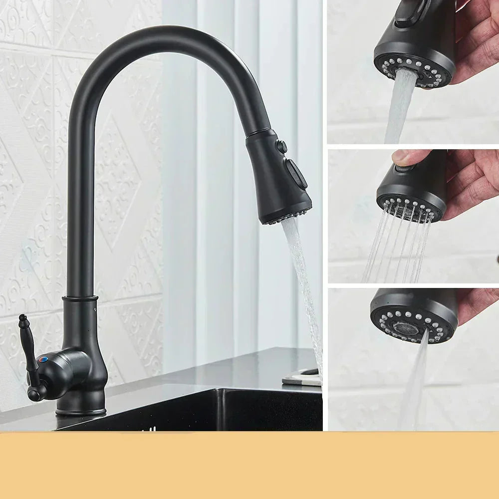SusanSmith | VintageTap Antique Brass Kitchen Tap – Retro Style Mixer Faucet with Swivel Spout