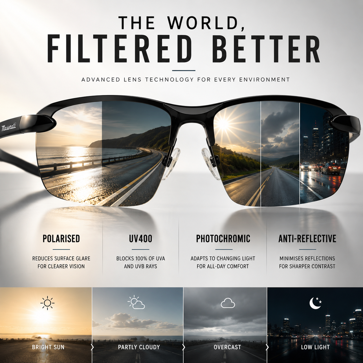 SusanSmith | Visentra Lightweight Frameless Polarised Sunglasses