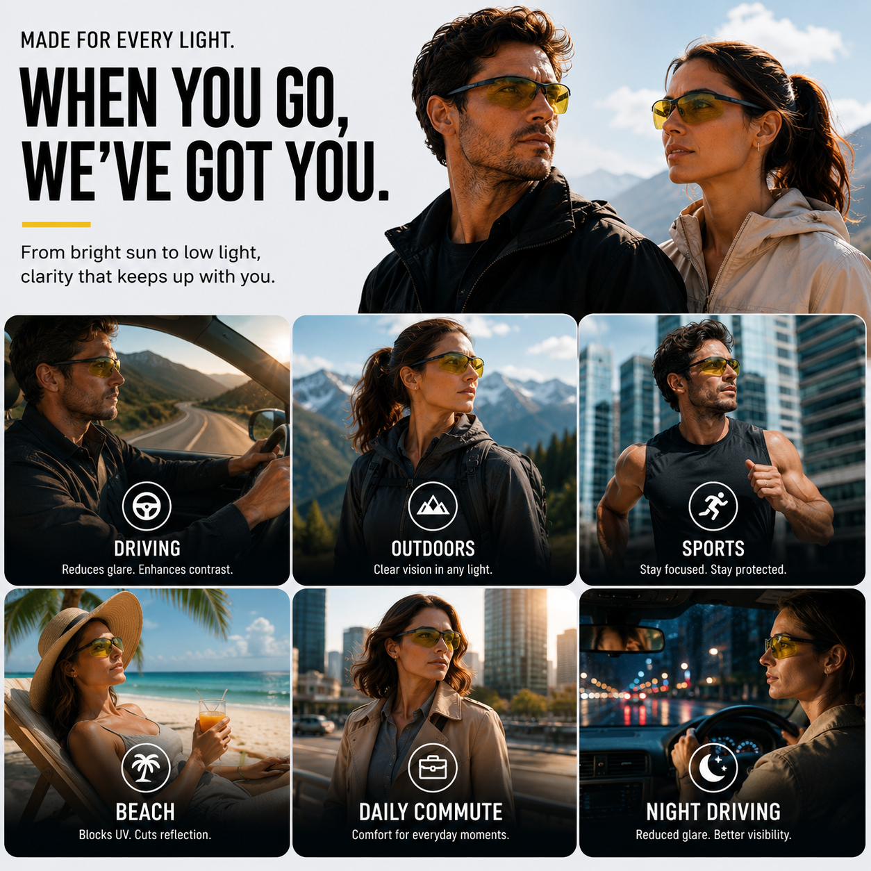 SusanSmith | Visentra Lightweight Frameless Polarised Sunglasses