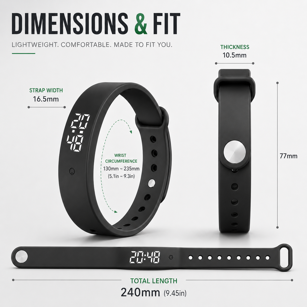 SusanSmith | Waterproof Silicone Strap Smartwatch