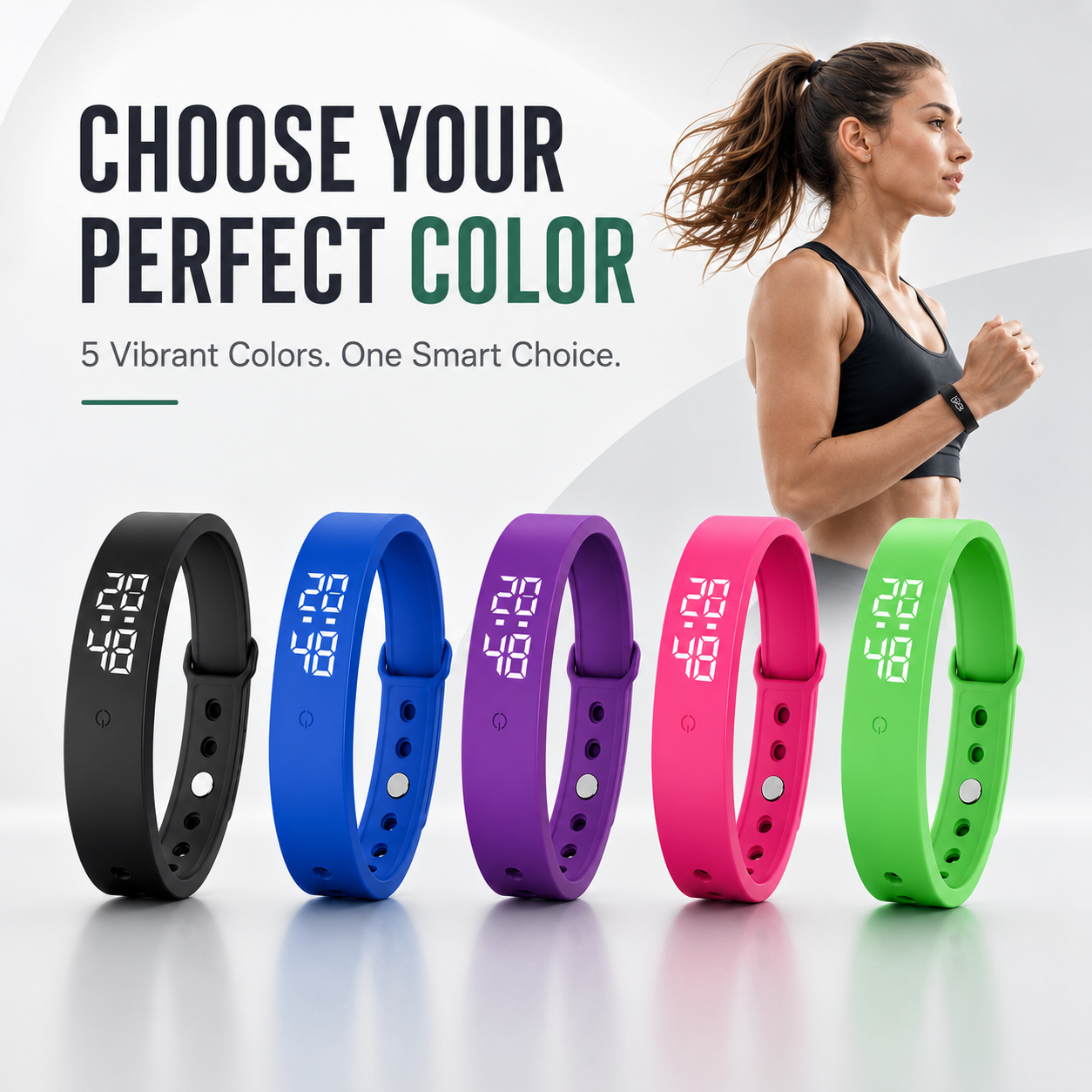 SusanSmith | Waterproof Silicone Strap Smartwatch