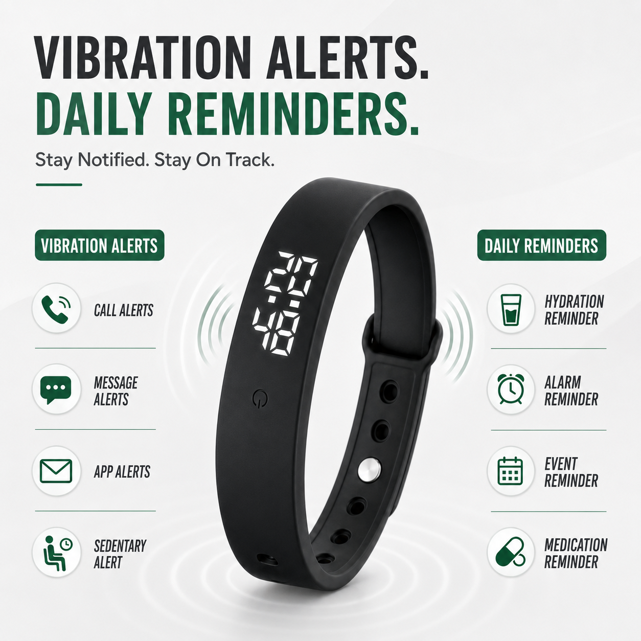 SusanSmith | Waterproof Silicone Strap Smartwatch