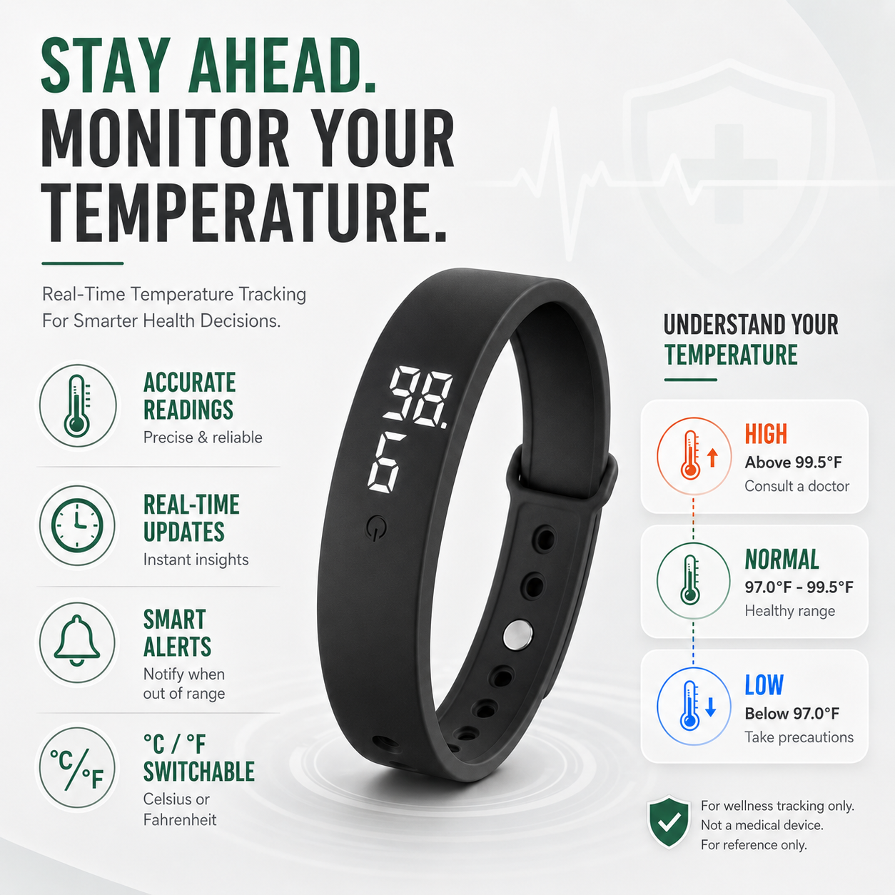 SusanSmith | Waterproof Silicone Strap Smartwatch