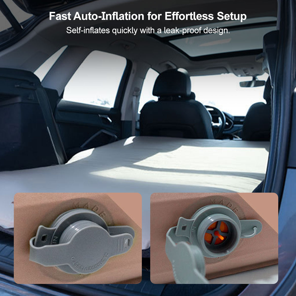 SUV Self-Inflating Air Mattress for Road Trips