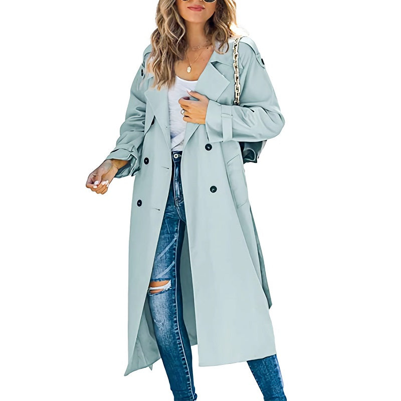 Image of Tabitha | Women's Double-Breasted Long Coat