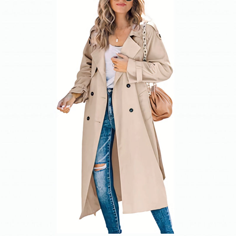Image of Tabitha | Women's Double-Breasted Long Coat