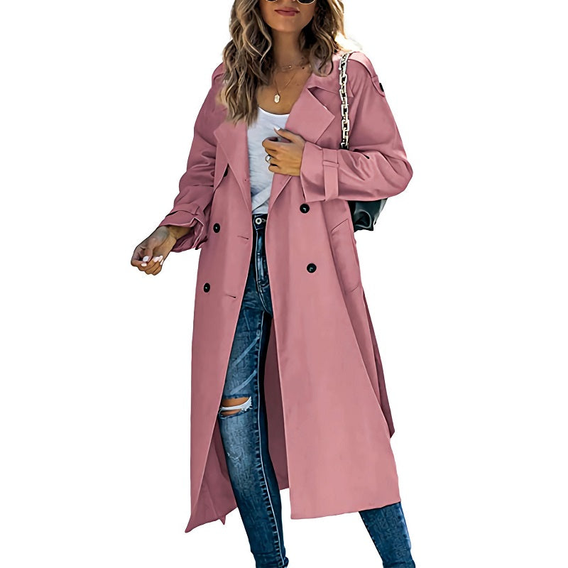Image of Tabitha | Women's Double-Breasted Long Coat