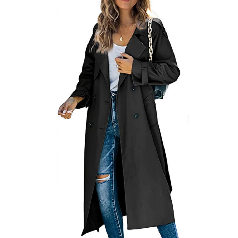 Image of Tabitha | Women's Double-Breasted Long Coat