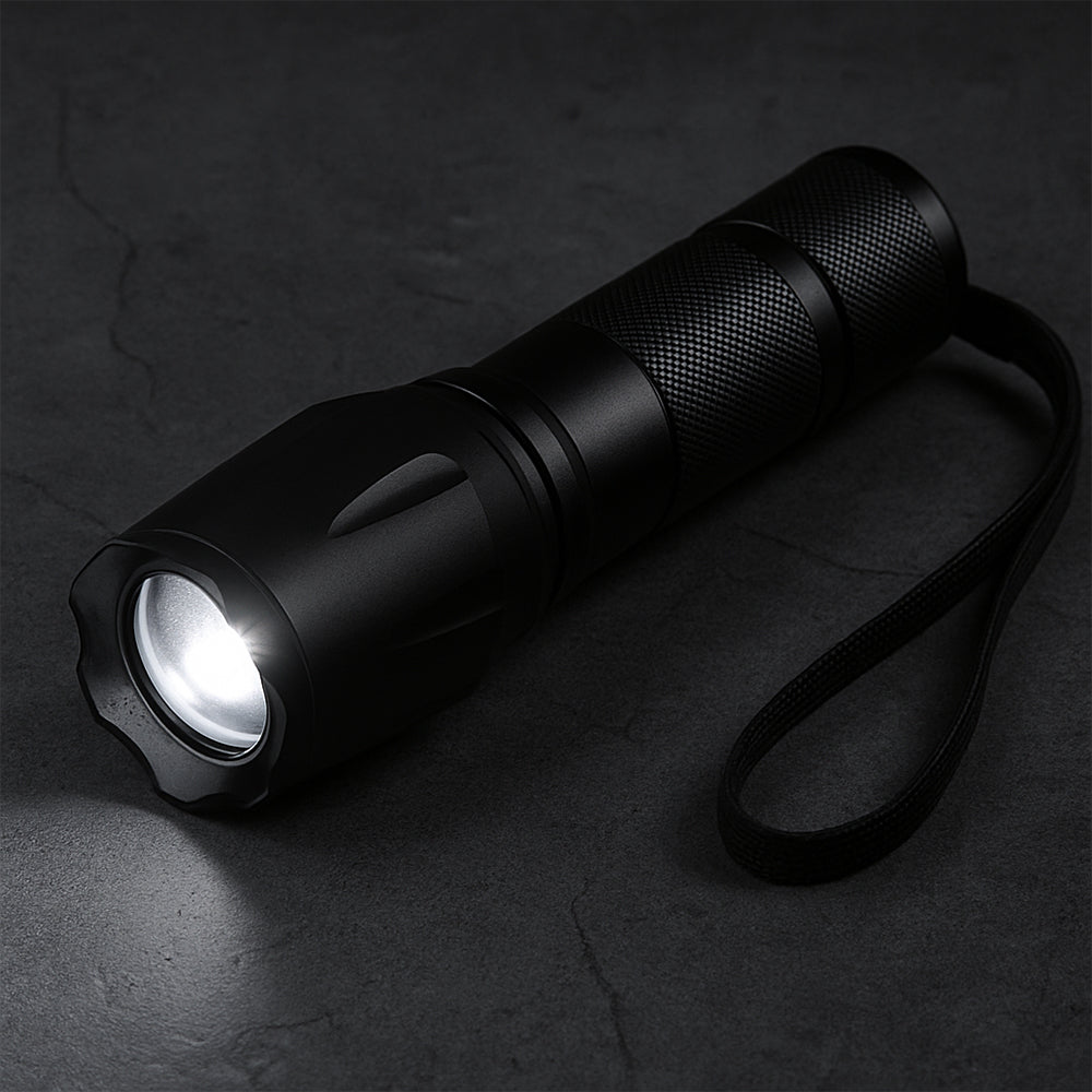 Taclight LED Zoom Flashlight (Waterproof and Shockproof) with 5 Functions
