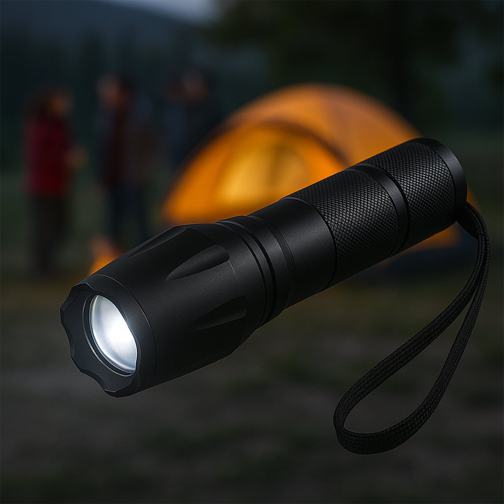 Taclight LED Zoom Flashlight (Waterproof and Shockproof) with 5 Functions