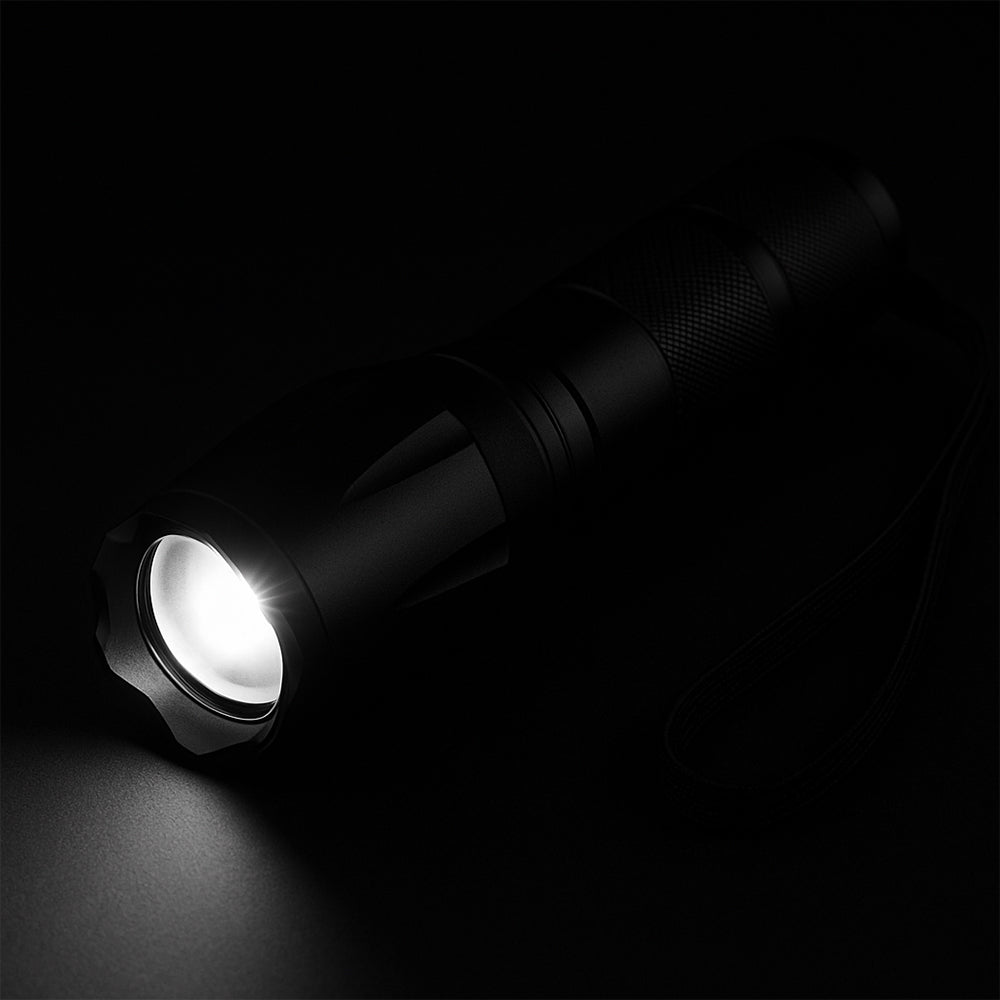Taclight LED Zoom Flashlight (Waterproof and Shockproof) with 5 Functions